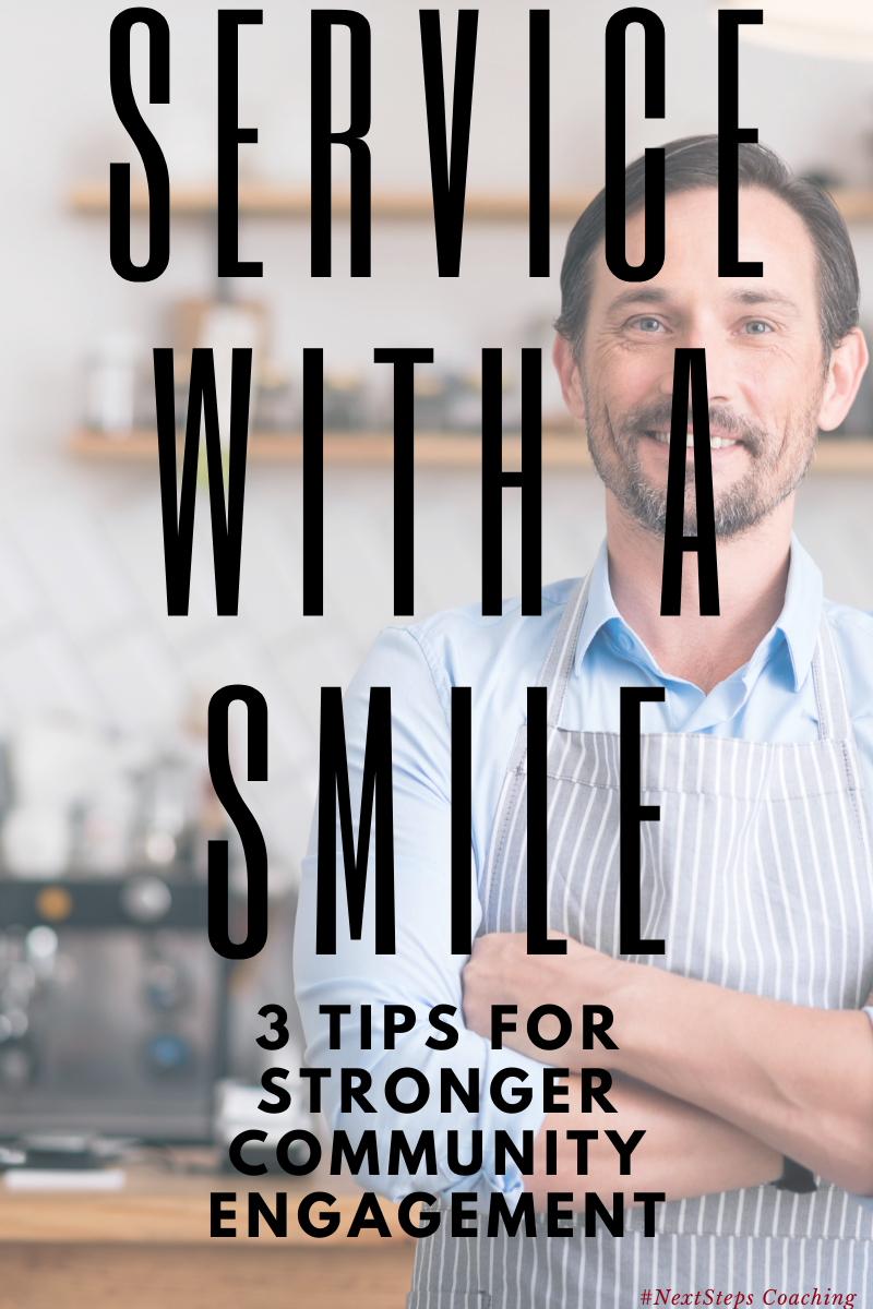 Blog Post Cover: Business Owner providing service with a smile